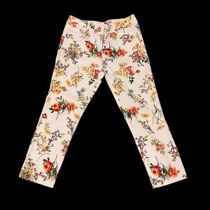 White flower pants